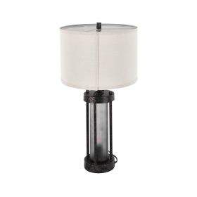 Table Lamps Set of 2, Dimmable Farmhouse Bedside Nightstand Lamps, Vintage Lamp with LED Bulb and Linen Shades