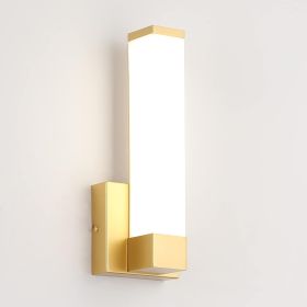 Gold Wall Lights for Bedroom Modern Indoor LED Hallway Sconces Corner Light 12" Inch Height 12W 4000K Bedside Stair Sconces Wall Lighting Lamps 1