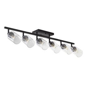 5-Light Track Lighting Kit Black Track Lighting Fixtures Bathroom Wall Sconces Ceiling Mount Kitchen Tracking Lights