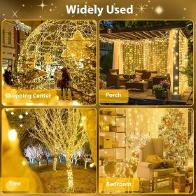 240LED 88Ft Connectable String Lights Indoor Outdoor Clear Wire | Warm White Christmas Lights | Twinkle Fairy Light Plug in with Timer for Bedroo
