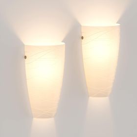 Wall Sconces Set of Two, Wall Mount Light Fixtures Acrylic Shade