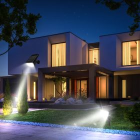 32 LEDs Solar Landscape Spotlights IP65 Waterproof Solar Lights Auto On/Off Solar Powered Security Wall Lights