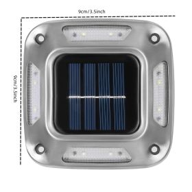 8 LED Solar Wall Light For Outdoor Courtyard Garden; Christmas Party Decoration; LED Lights (quantity: 1, Color: Warm Light)
